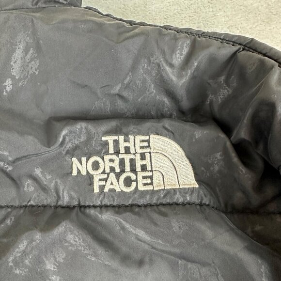 The North Face Black Patterned Puffer Jacket Women's XL - Picture 14 of 16